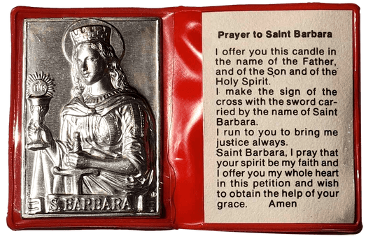 Pocket Shrine Patron Saint Prayer Plaque Booklet Set – 4"x2.5" New Old Stock