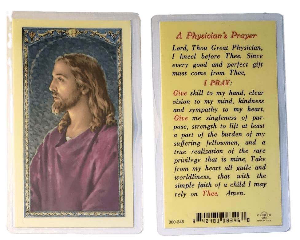 Prayer Card A Physician's Prayer Laminated