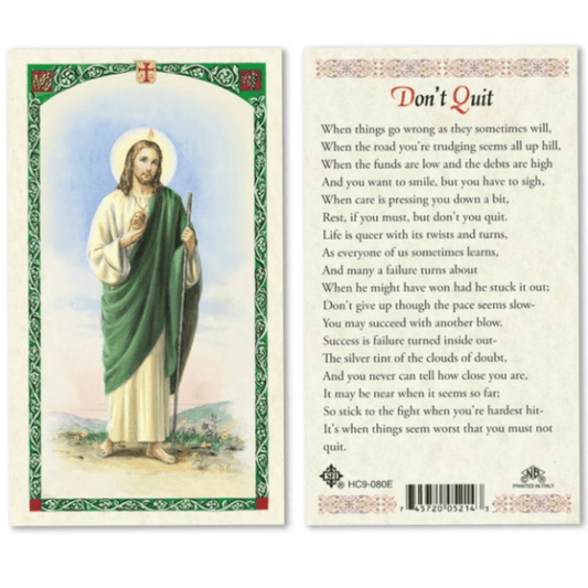 Prayer Card Don't Quit HC9-080E