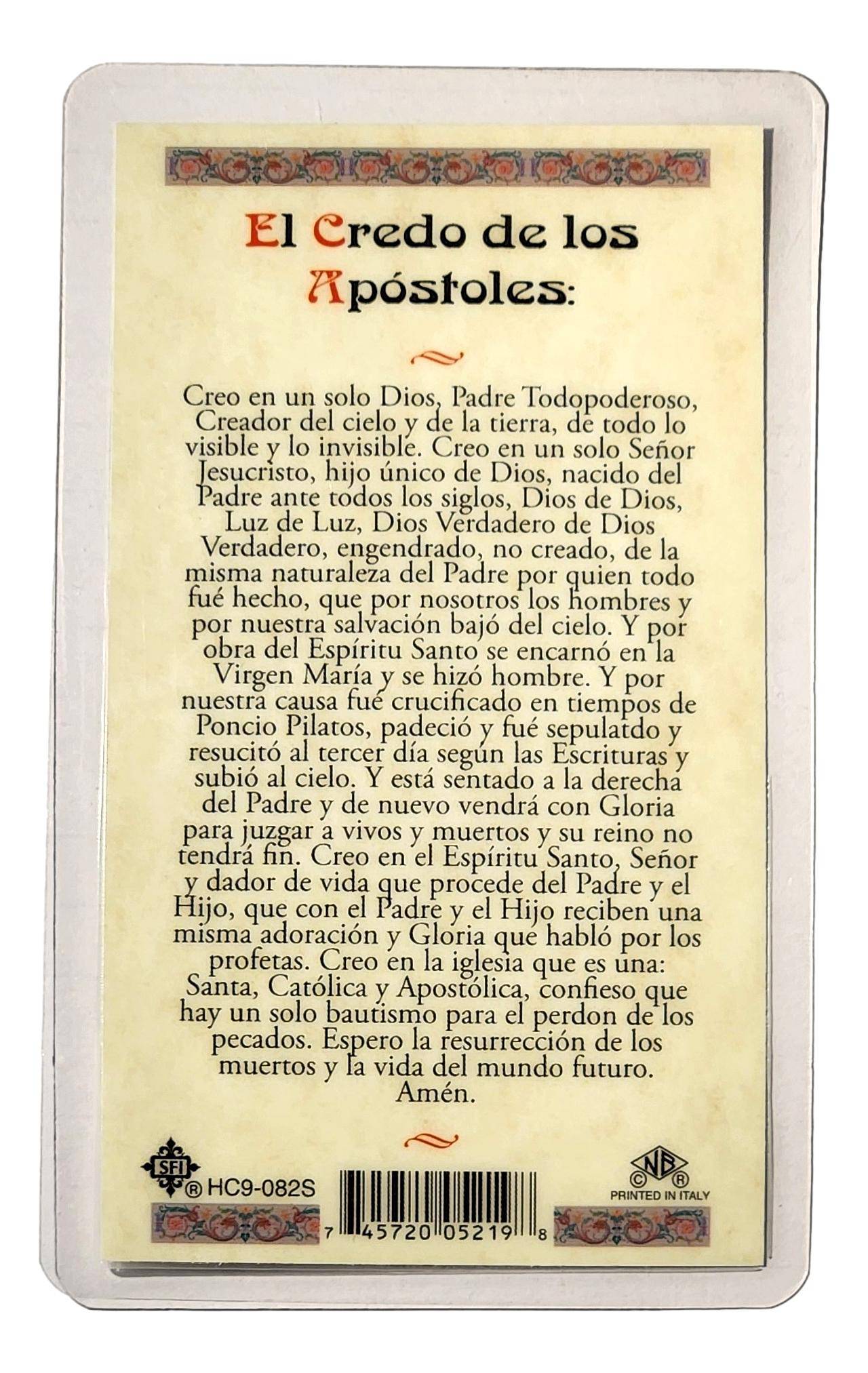 Prayer Card El Credo de Los Apostoles SPANISH Laminated HC9-082S