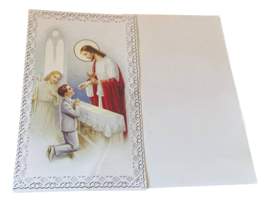 Prayer Card Image Only First Holy Communion Boys Paper