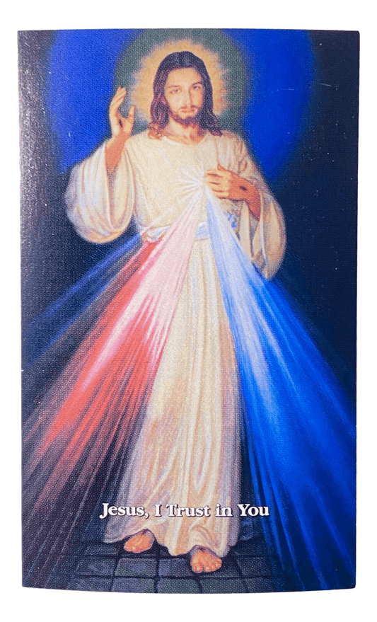 Prayer Card Jesus I Trust In You Chaplet of Divine Mercy No Laminate