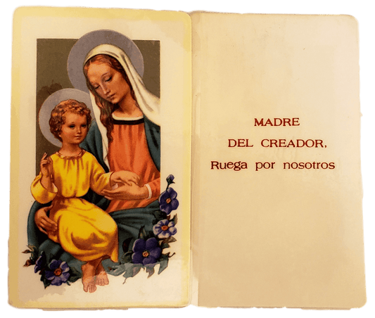 Prayer Card Madre Del Creador Ruega Por Nostros SPANISH Laminated NC