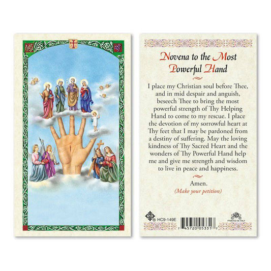 Prayer Card Novena To The Most Powerful Hand HC9-149E