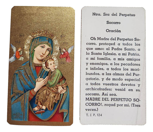 Prayer Card Ntra. Sra del Perpetuo Socorro Oracion