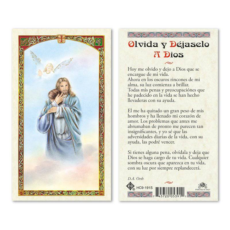 Prayer Card Olvida y Dejaselo a Dios Laminated HC-S