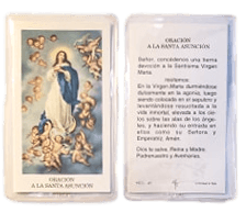 Prayer Card Oracion A La Santa Asuncion SPANISH Laminated HCS-AT