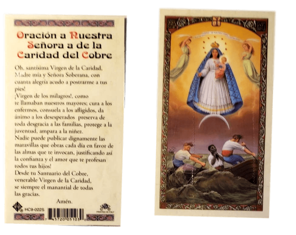 Prayer Card Oracion A Nuestra Senora A De La Caridad Del Cobre Laminated SPANISH HC9-022S