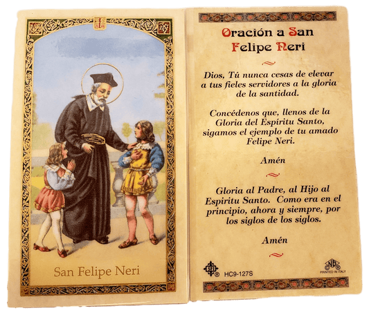 Prayer Card Oracion A San Felipe Neri SPANISH Laminated HC-S