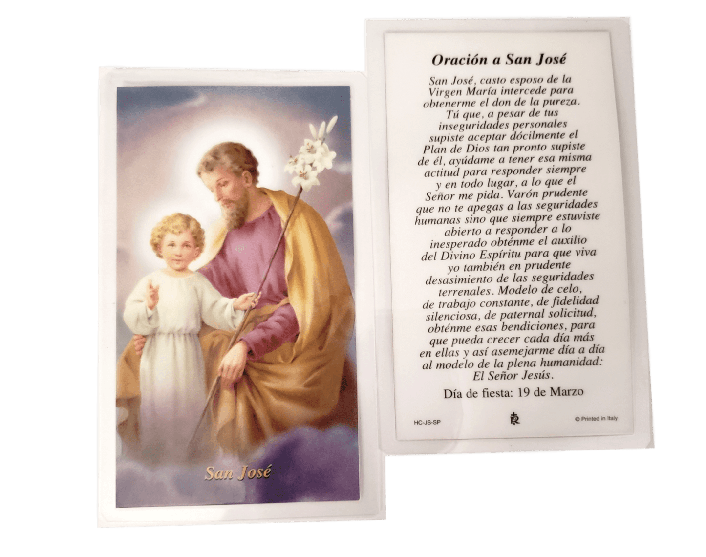 Prayer Card Oracion A San Jose SPANISH Laminated HC-js-sp