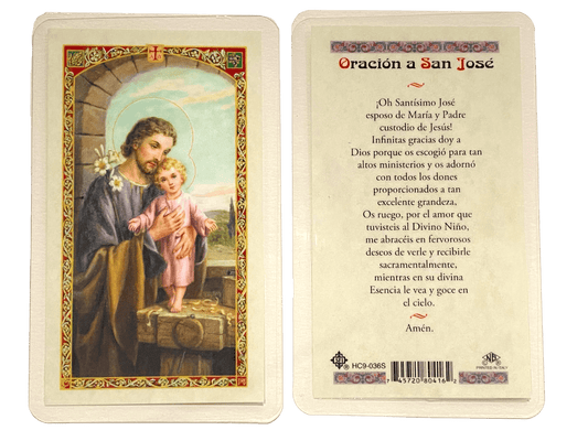 Prayer Card Oracion a San Jose SPANISH Laminated HC9-036S