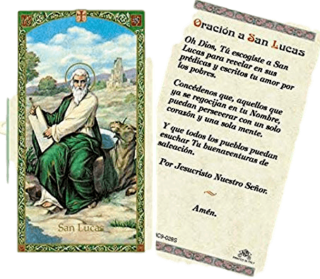 Prayer Card Oracion A San Lucas SPANISH Laminated HC9-028S