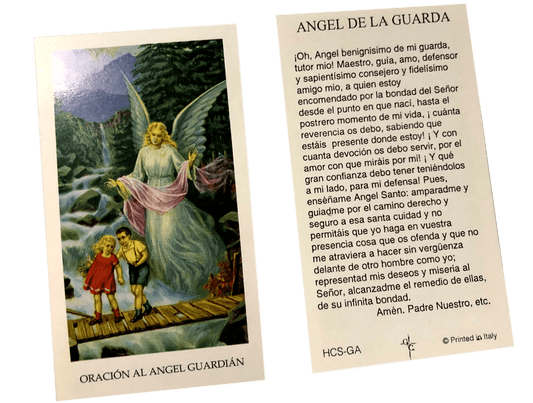 Prayer Card Oracion Al Angel De La Guarda No Laminated HCS-GA