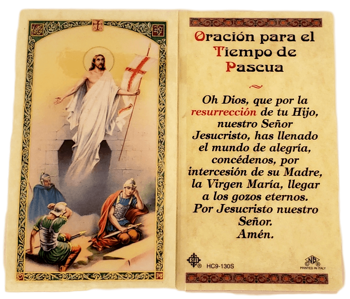 Prayer Card Oracion Para El Tiempo De Pascua SPANISH Laminated HC9-130S