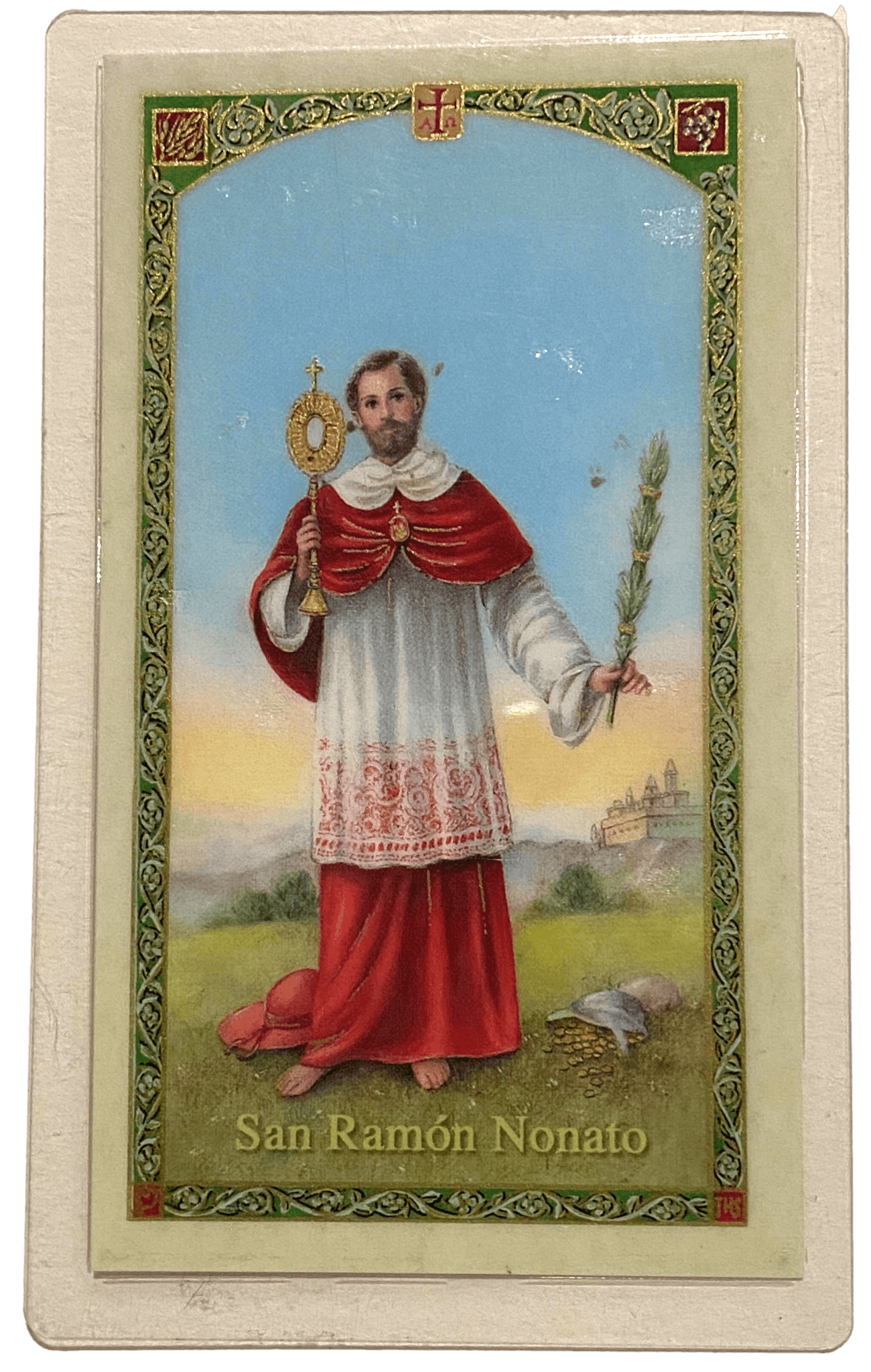 Prayer Card Oracion San Nonato SPANISH Laminated HC9-078S