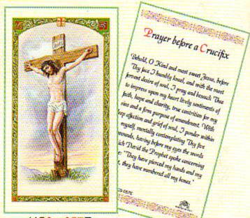 Prayer Card Prayer Before A Crucifix Laminated HC9-057E