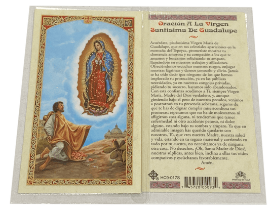 Prayer Card Prayer De Oracion A La Virgen Santisima De Guadalupe HC0-017S Laminated