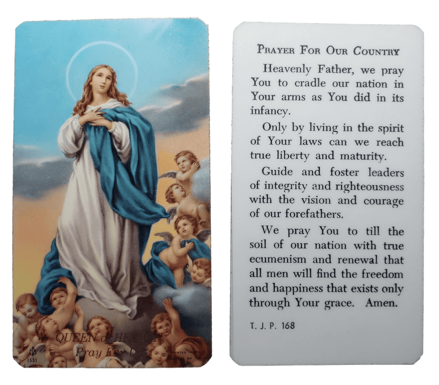 Prayer Card Prayer For Our Country Laminated TJP