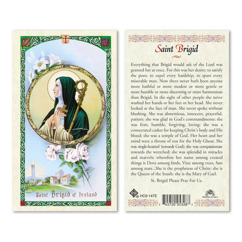 Prayer Card Prayer to Saint Brigid Laminated HC-E