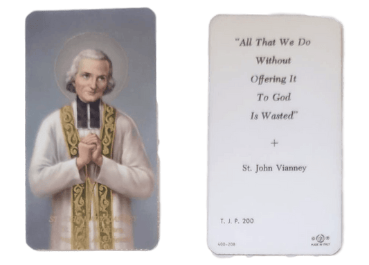 Prayer Card Prayer To Saint John Mary Vianney Pray For All The Priests Laminated TJP