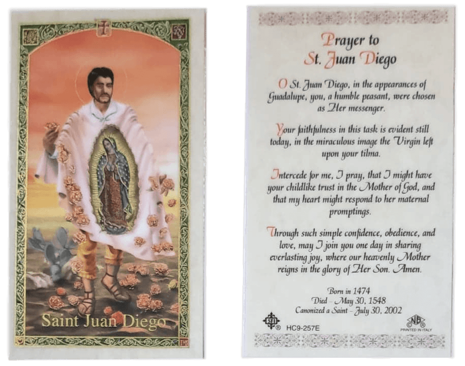 Prayer Card Prayer To Saint Juan Diego Laminated HC9-257E