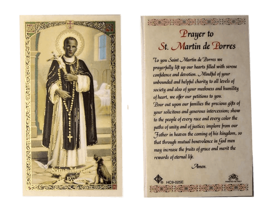 Prayer Card Prayer To Saint Martin De Porres Laminated HC9-025E