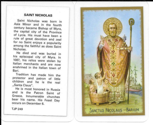 Prayer Card Prayer To Saint Nicholas Laminated TJP