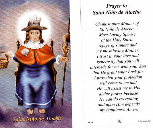 Prayer Card Prayer To Saint Nino De Atocha Laminated HC-NI