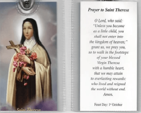 Prayer Card Prayer To Saint Therese Laminated HC-TH