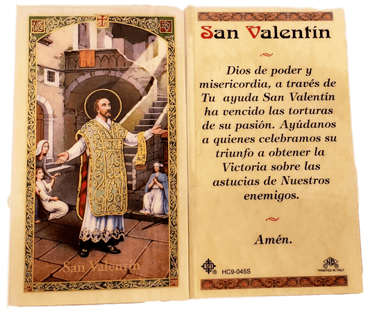 Prayer Card San Valentin SPANISH Laminated HC9-045S