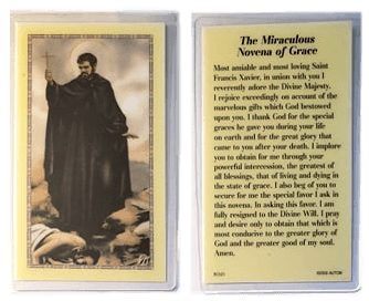 Prayer Card The Miraculous Novena of Grace Laminated BC