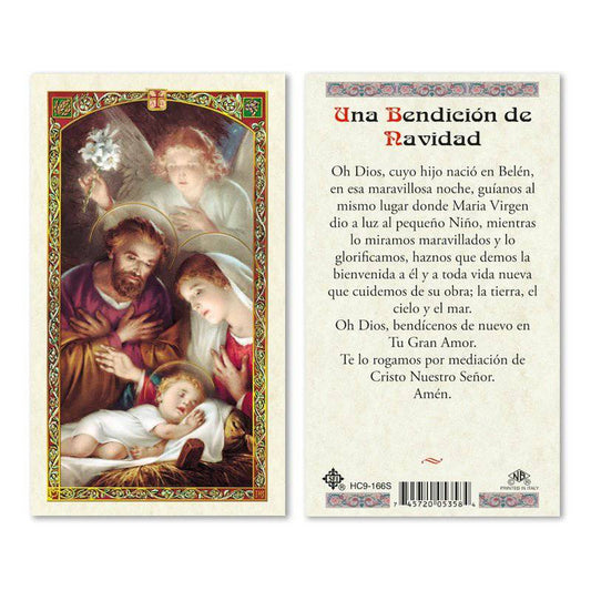 Prayer Card Una Bendicion de Navidad Laminated HC9-166S