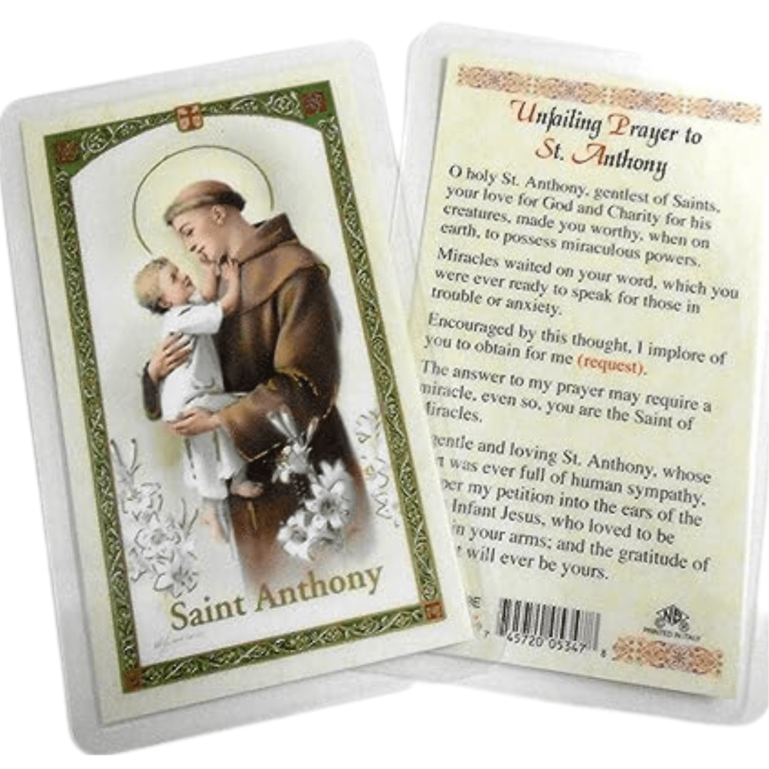 Prayer Card Unfailing Prayer To Saint Anthony HC9-158E