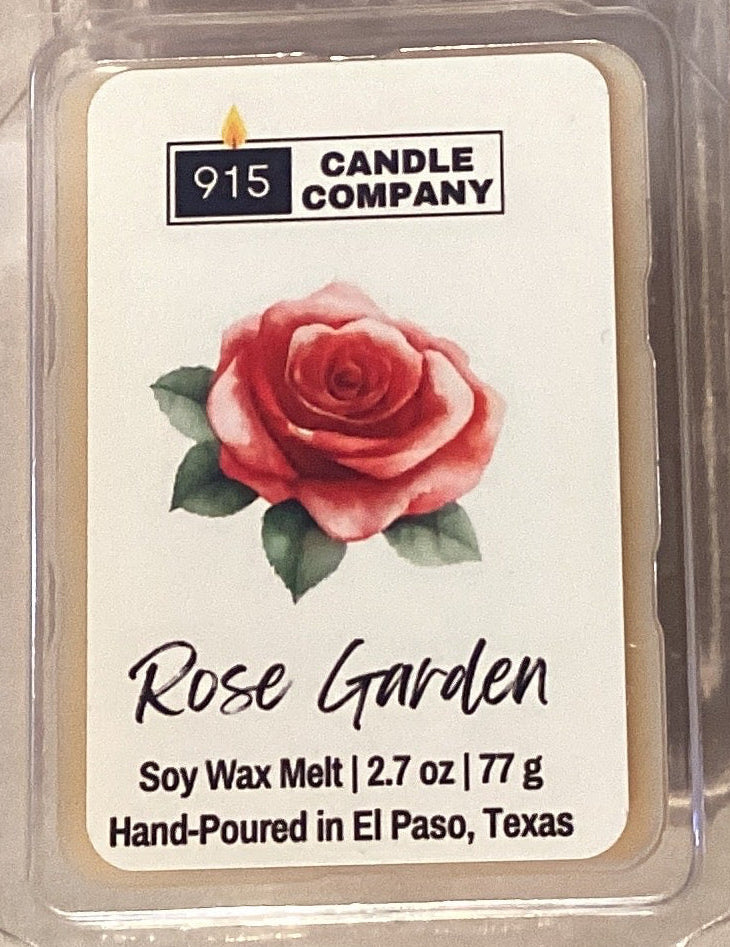 Karin Melson Rose Garden Scented Soy Wax Melts with floral rose design for home fragrance and ambiance.
