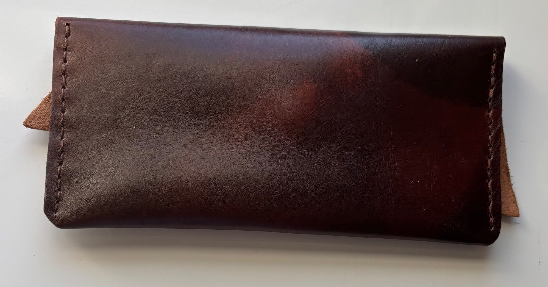 Rustic Brown Leather Wallet - Ysleta Mission Gift Shop