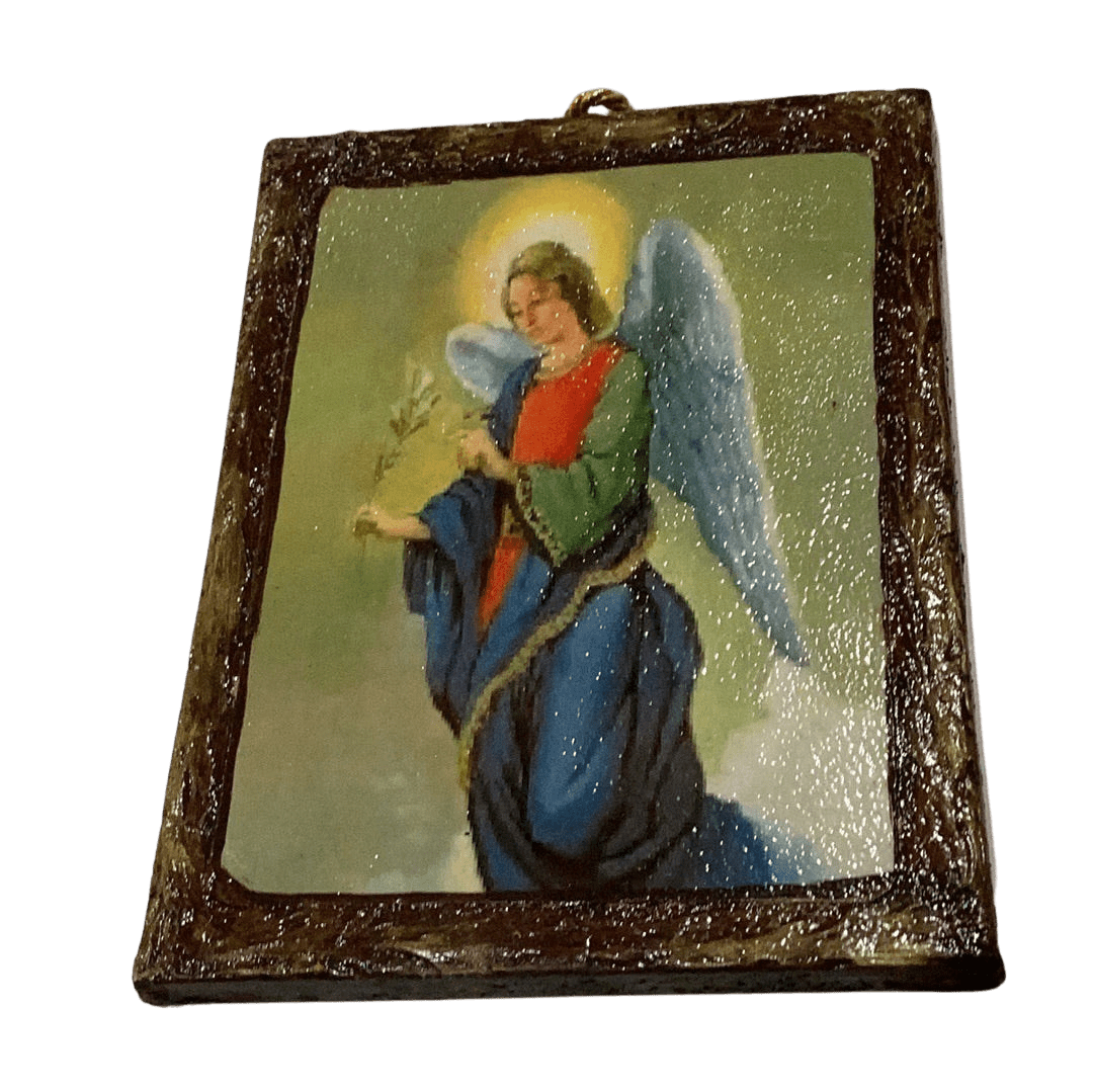 Saint Gabriel Retablo Wooden Tablet – Religious Wall Art 6x8 inches