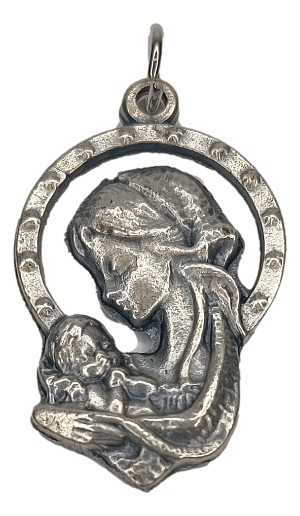 Saint Medals Madonna And Child Rosary Part Alloy Metal