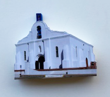 San Elizario Chapel Cutout Small - Ysleta Mission Gift Shop