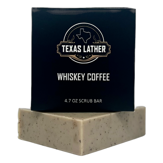 Whiskey Coffee Soap Bar 4.7 oz.  3X3X1 inches Handmade Small Batches
