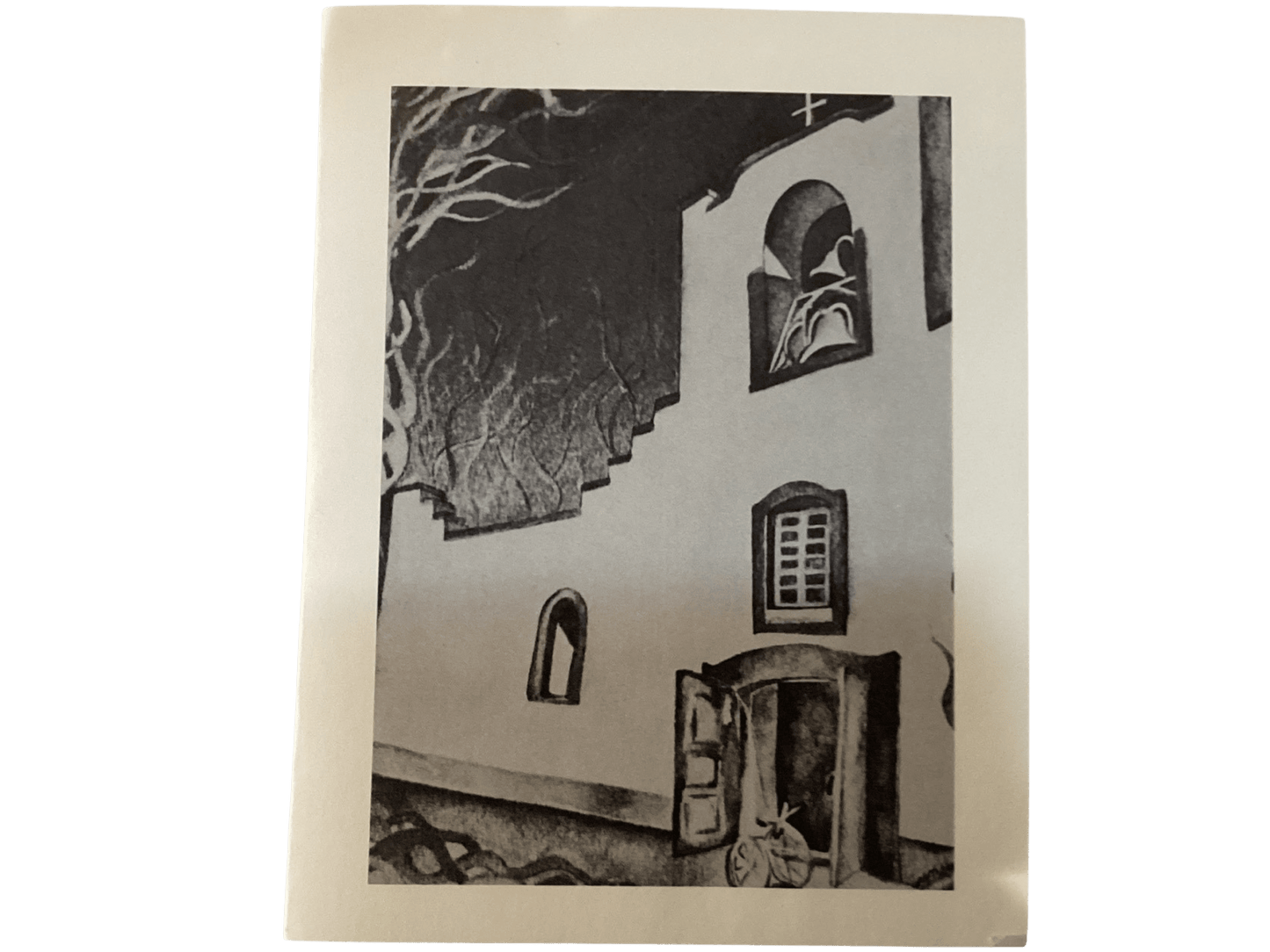 "Socorro Mission" Note Card on Linen Paper - 4x6 Frameable Historical Image