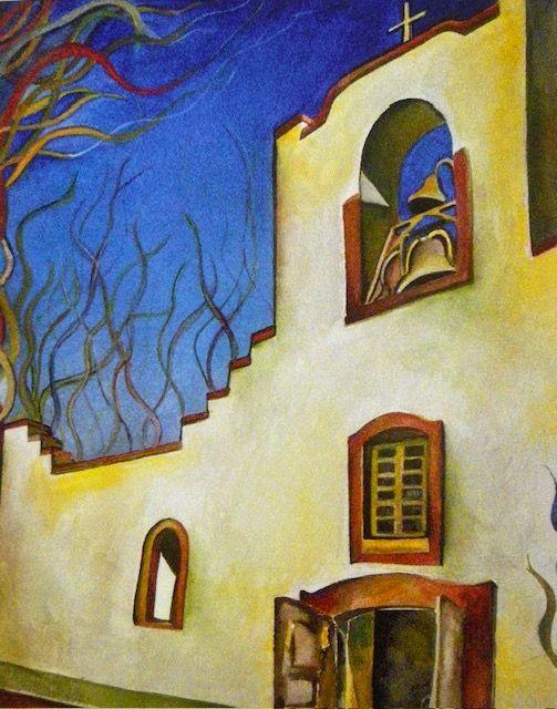 Socorro Mission “Stopping By” Matted Photo Print – 8×10 in 11×14 Mat - Ysleta Mission Gift Shop