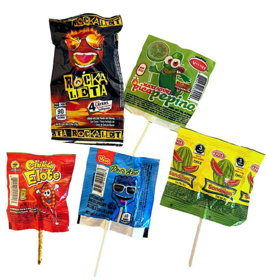 Spicy Paleta Lollipop – 5 Pack, Mexican Candy