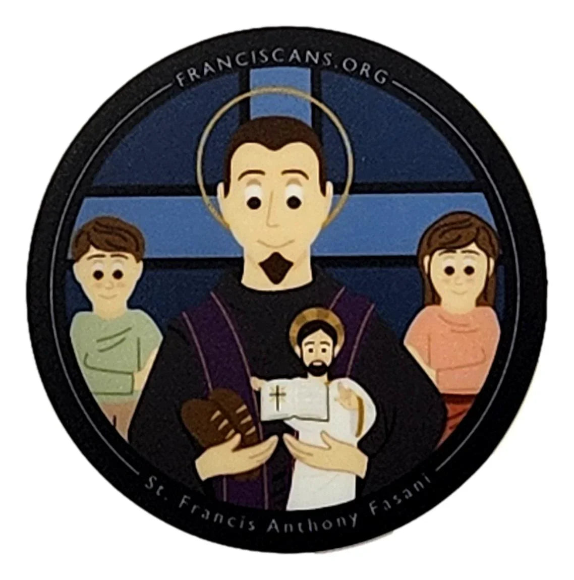 Removable religious design stickers featuring Ysleta Mission motifs, colorful and suitable for decorating or gifting.