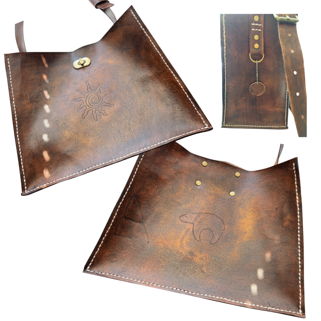 Artisan Leather Crossbody –Handcrafted Southwest Style - Ysleta Mission Gift Shop