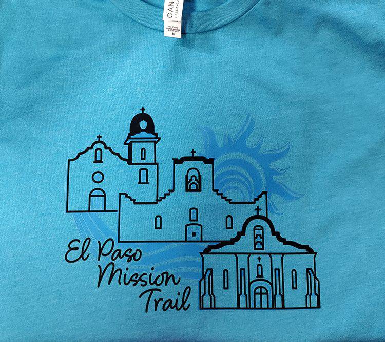 T-Shirt El Paso Mission Trail Unisex Heather Aqua T-Shirt