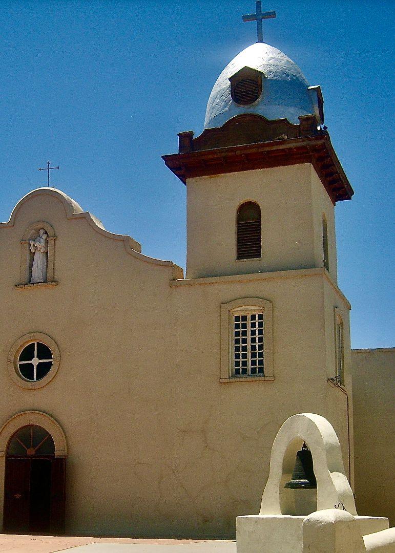 8x10 matted photo print of The Bell 1 Ysleta Mission by Susan W Perez, framed and ready for display.