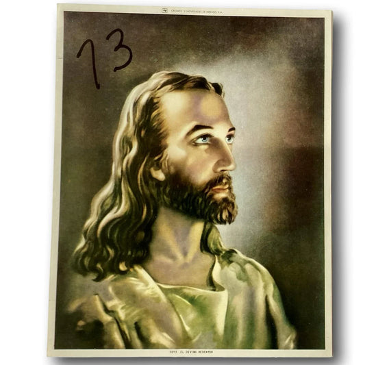 Framed devotional print of The Divine Redeemer – El Redentor Divino, Catholic Christian gift by Ysleta Mission Gift Shop.