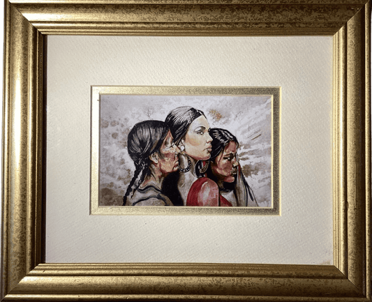 Three Generations 12"x10" Framed and Double-Matted Family Art Print