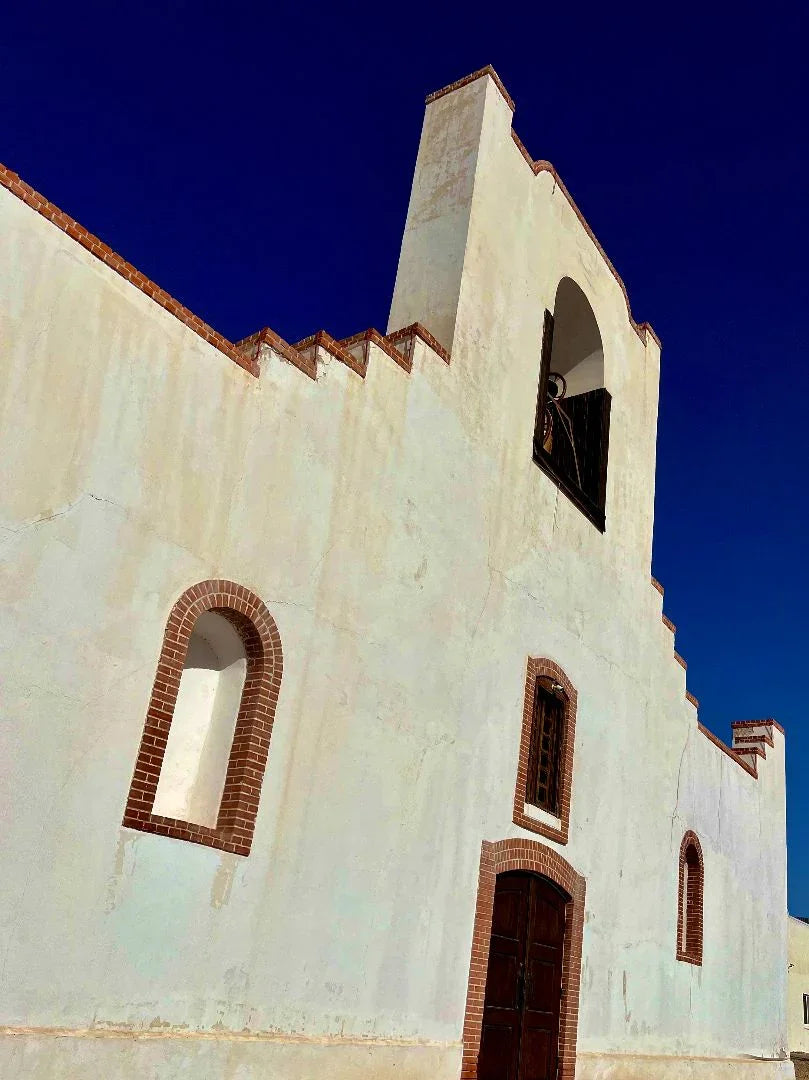 5x7 Socorro Mission greeting card with envelope by Susan W Perez, featuring El Paso artwork and vibrant mission scene.