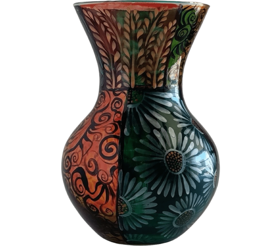 Vase Medium Large Desert Flower Motif